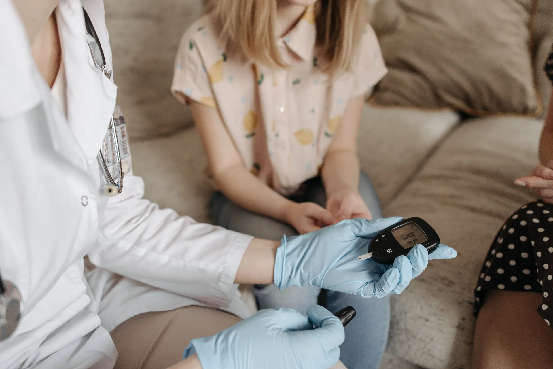 Family with a doctor during a health check-up